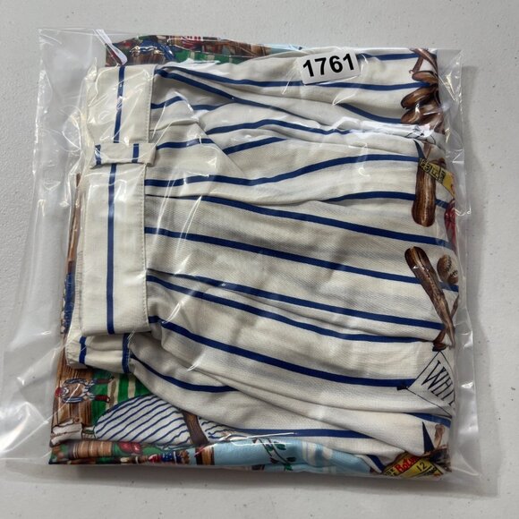 Vintage Sharon Young Baseball Print Skirt Retro Sports Theme 12 Made in USA - Picture 12 of 12